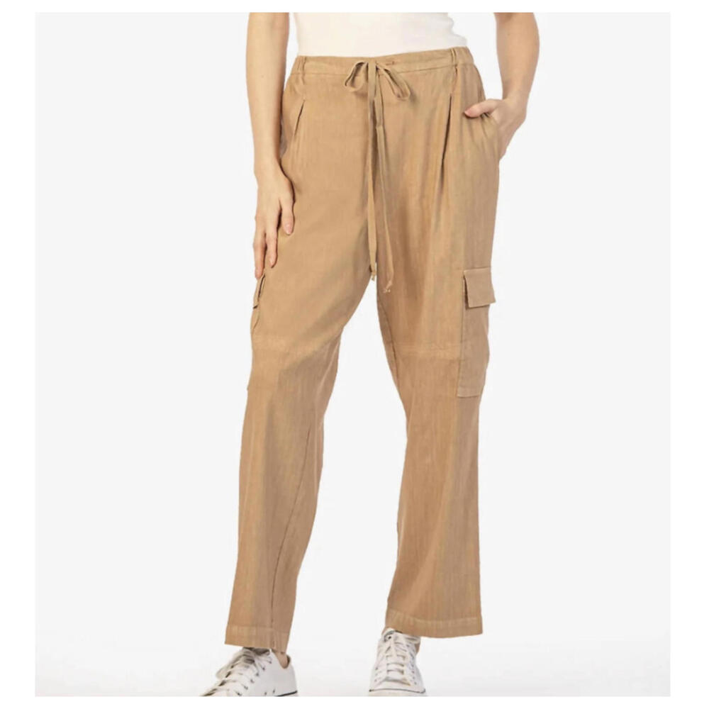 KUT FROM THE KLOTH brown linen casual pants sz 4